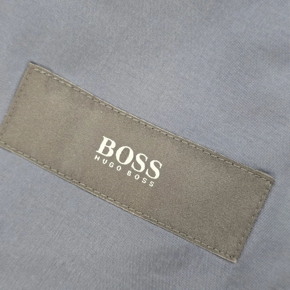 Hugo Boss Reda Super 110 Wool Blazer Jacket Mens 38S Navy Blue Sport Coat Italy